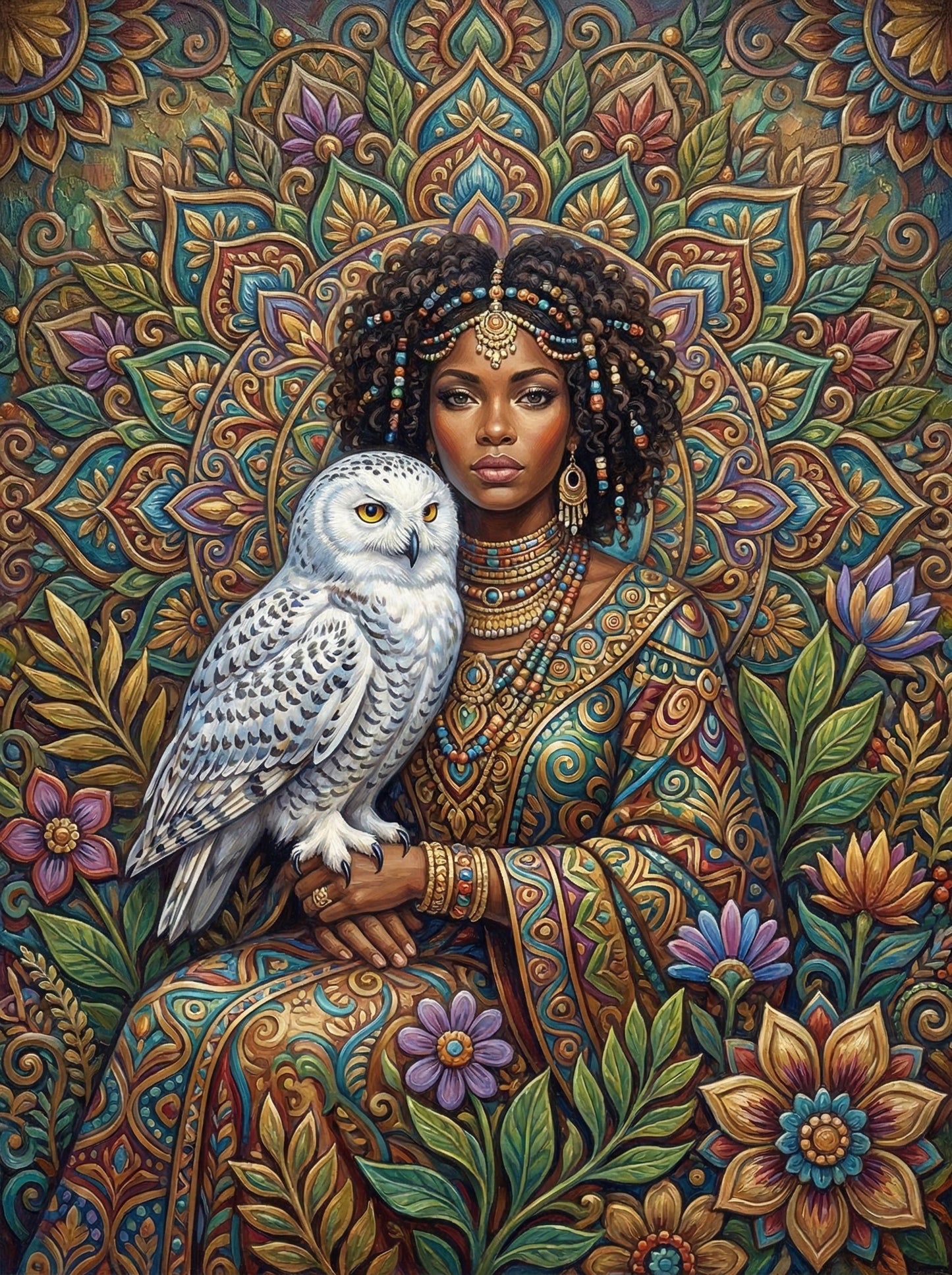 African Queen Snowy Owl (120 Colors)