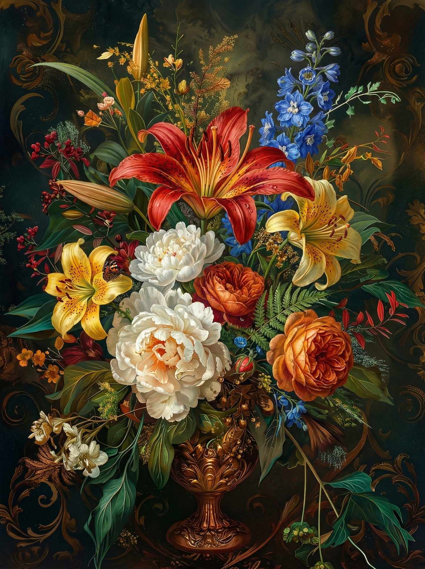 Baroque Floral Still Life (120 Colors)