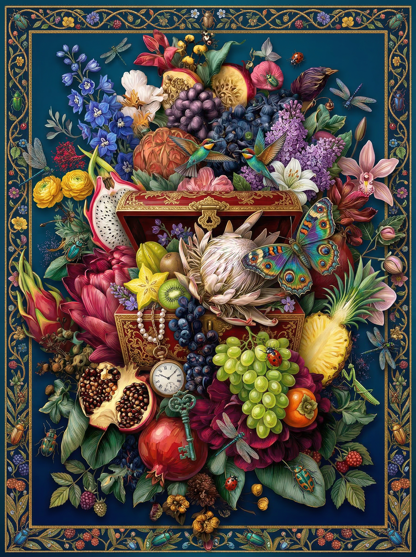Baroque Fruit Flower Abundance (80 Colors)