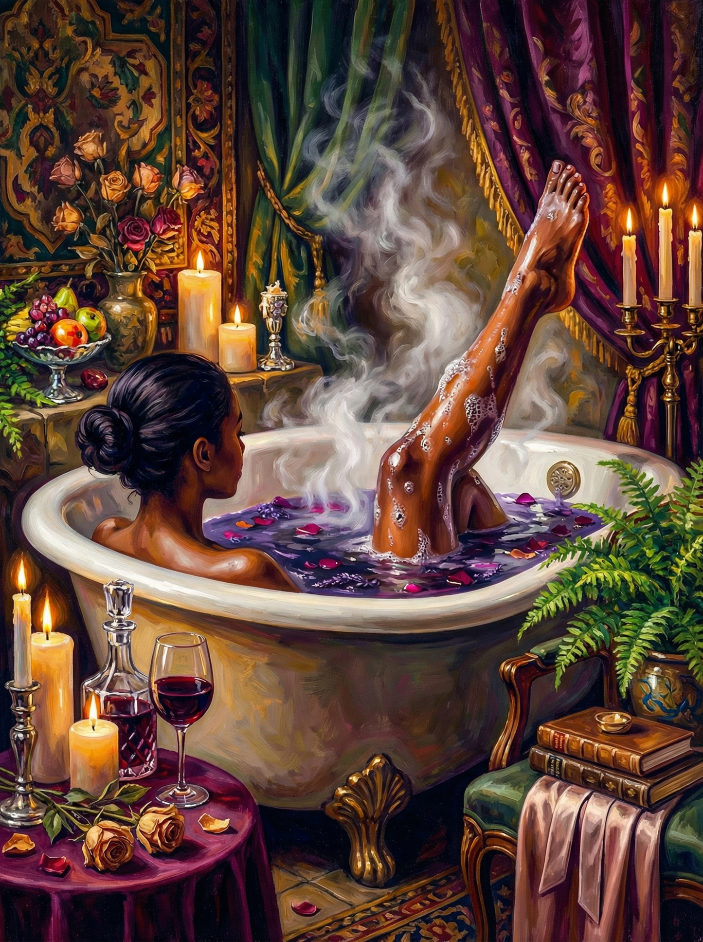 Candlelit Rose Petal Bath (80 Colors)