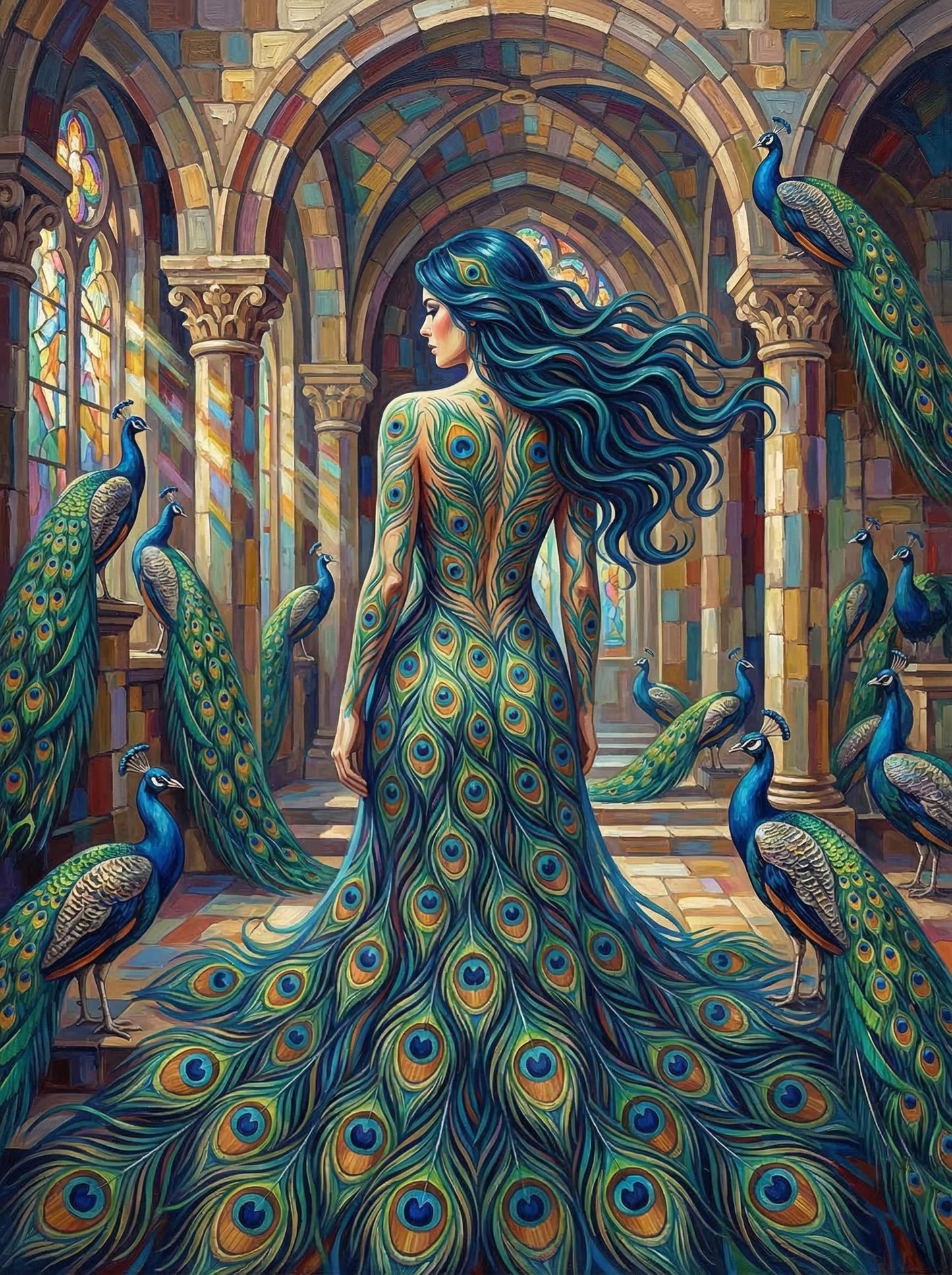 Cathedral Peacock Gown Queen (120 Colors)