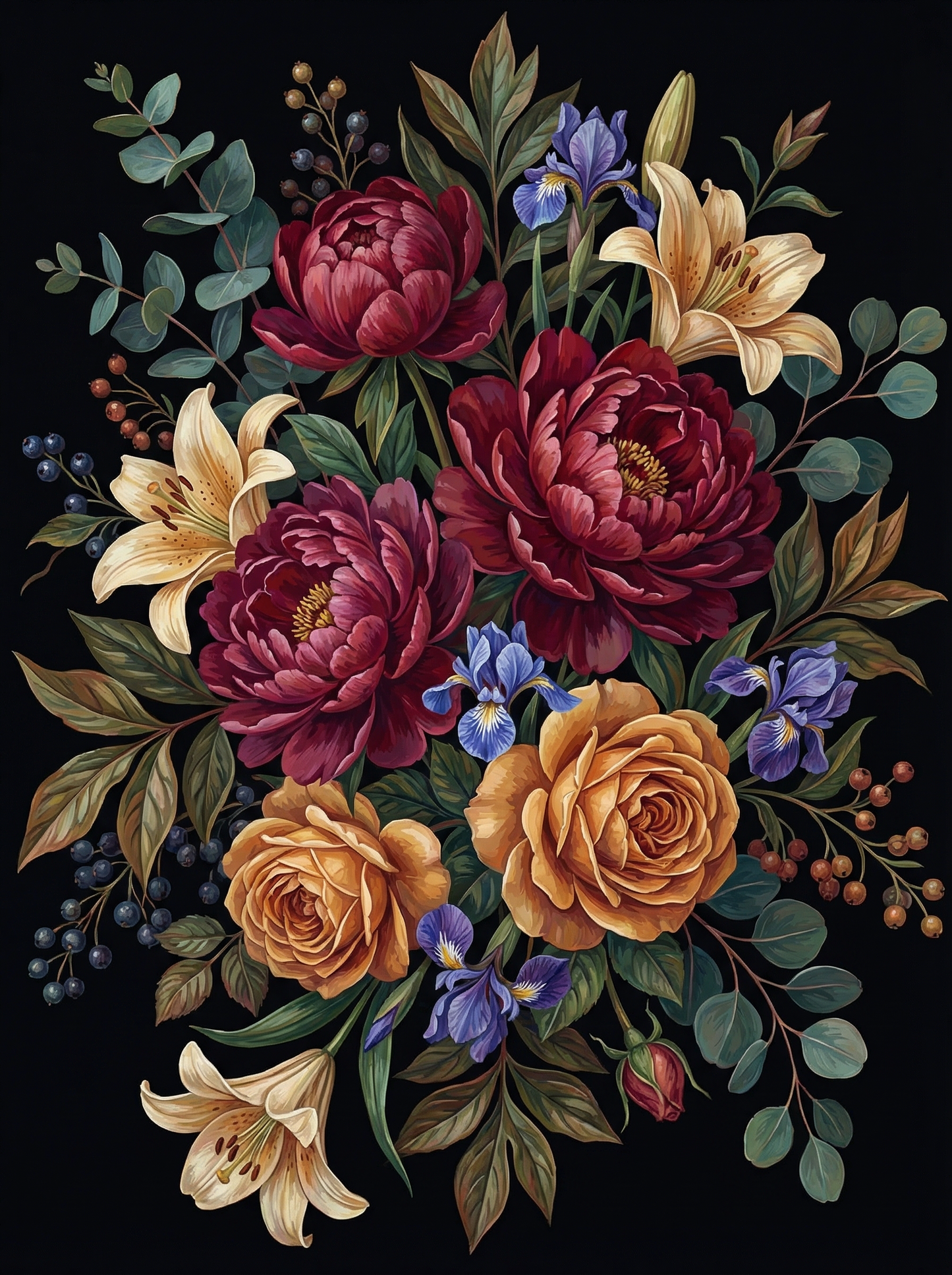 Classic Peony Bouquet Mix (120 Colors)