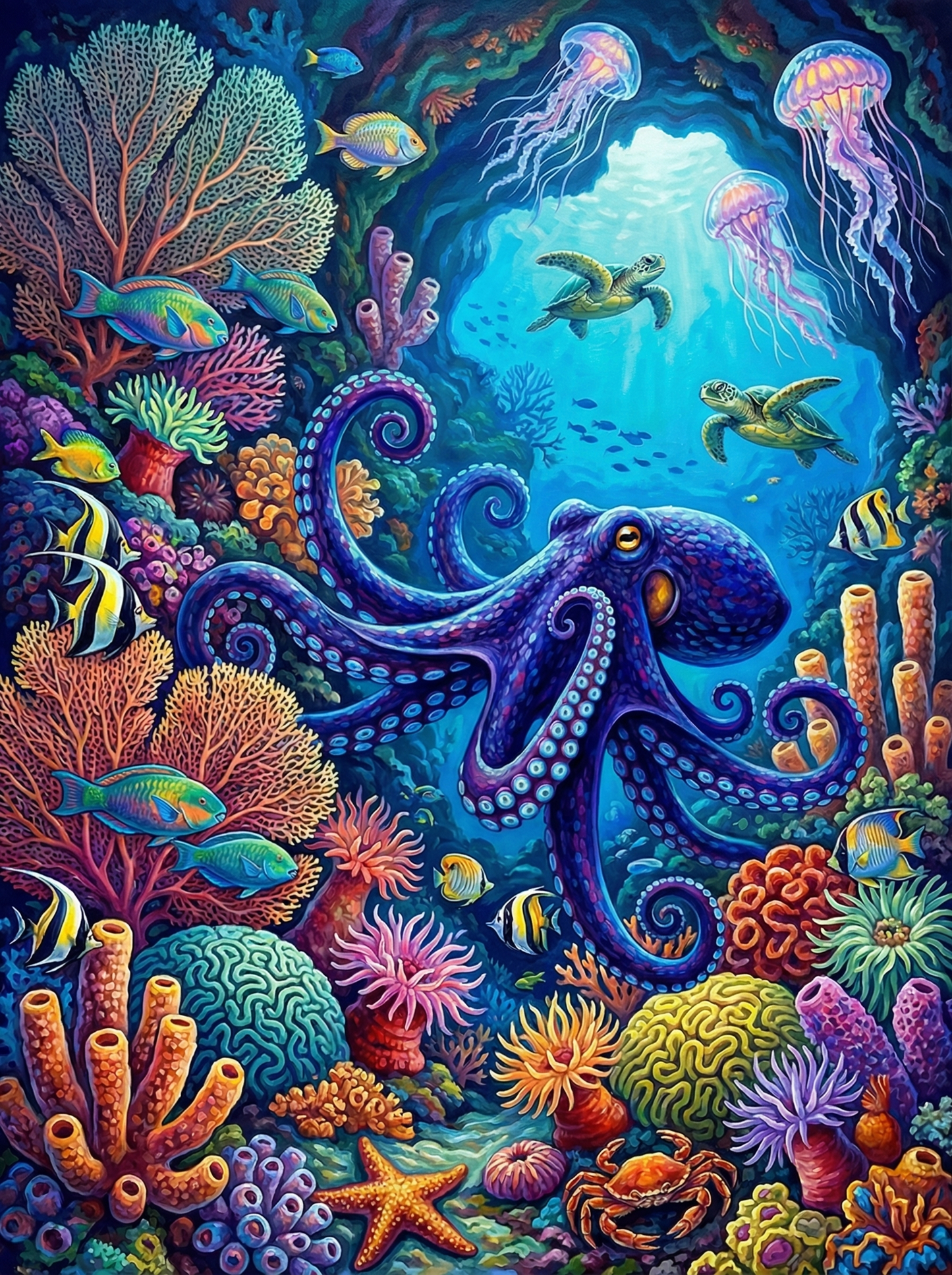 Colorful Deep Sea Octopus (120 Colors)