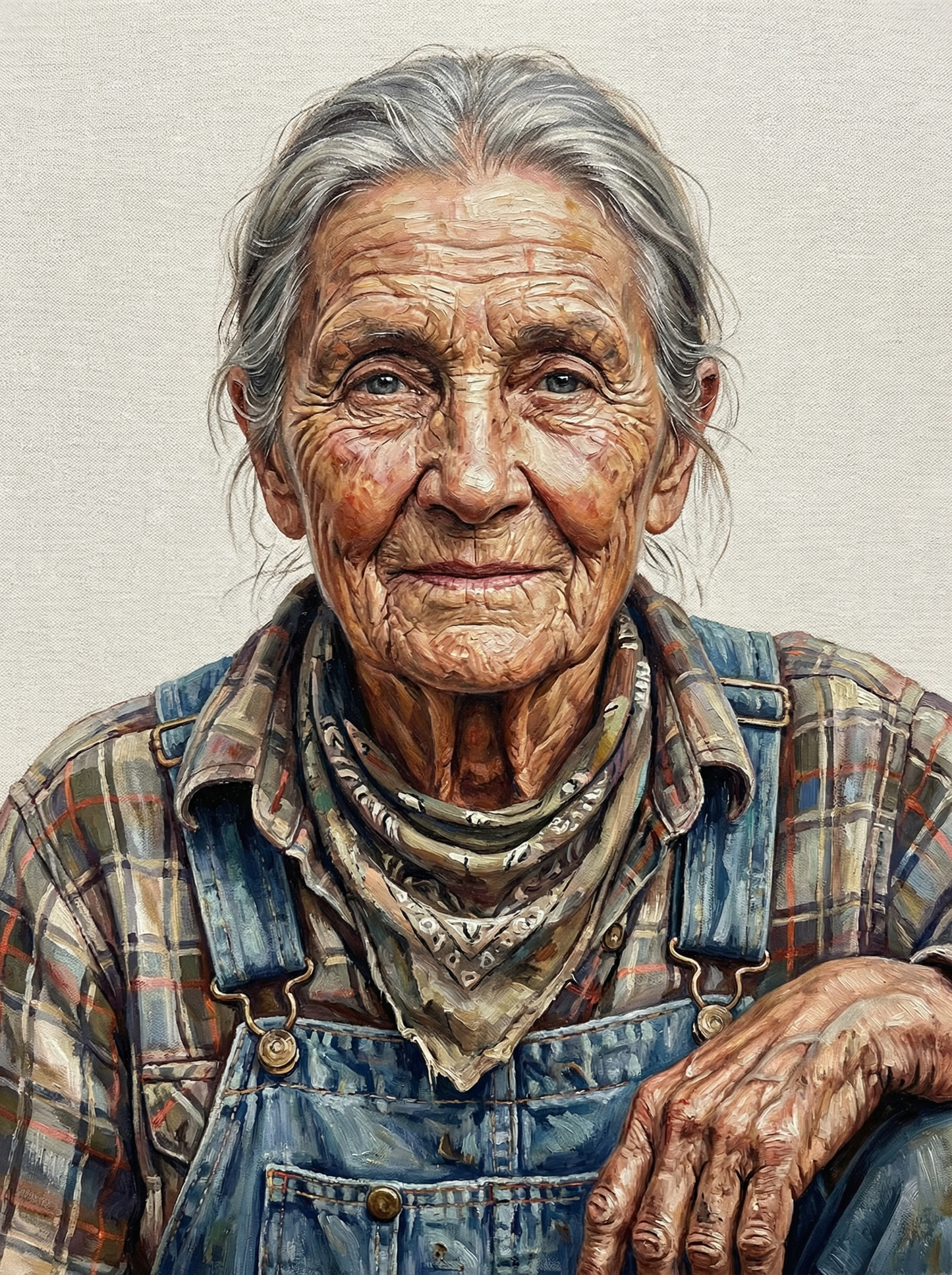 Elderly Rancher Portrait (80 Colors)