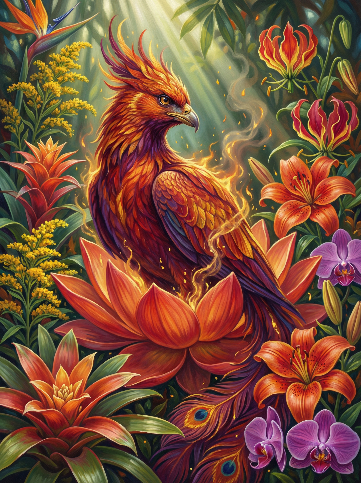 Fire Phoenix Bird Garden (120 Colors)
