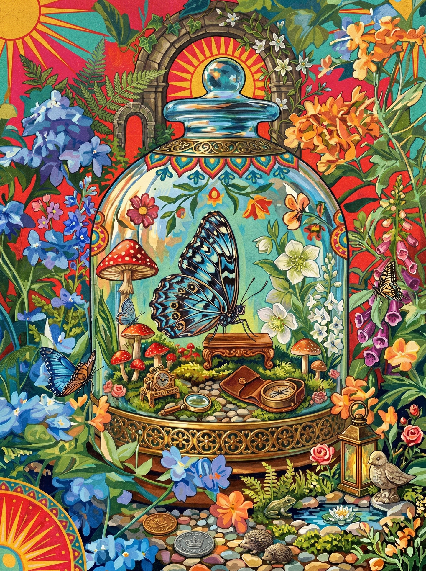 Floral Teapot Still Life (80 Colors)