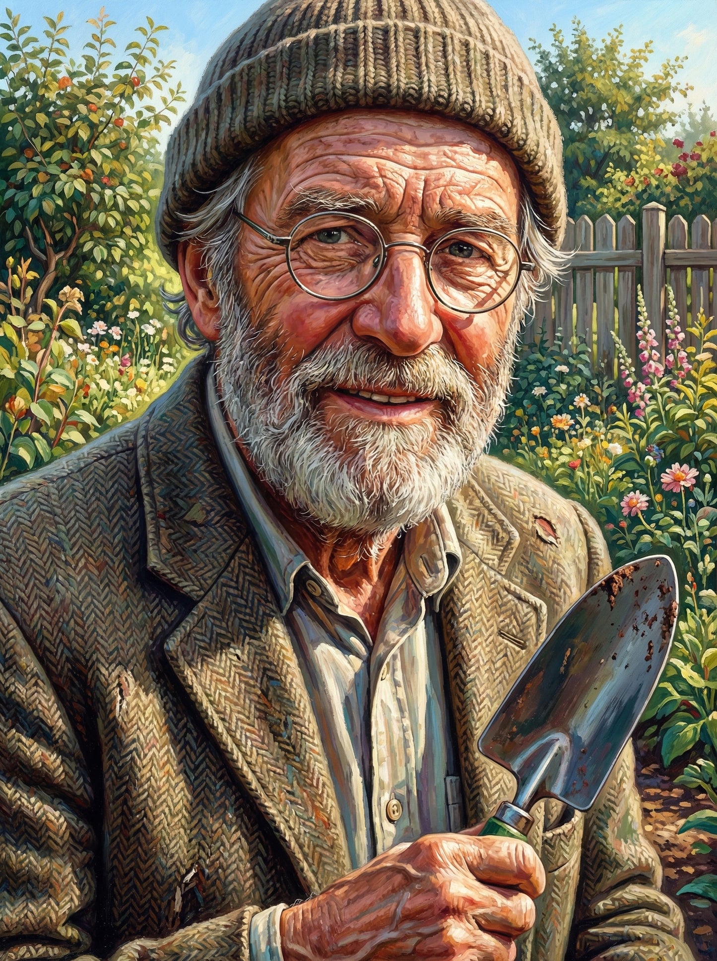 Garden Portrait Elderly Man (120 Colors)