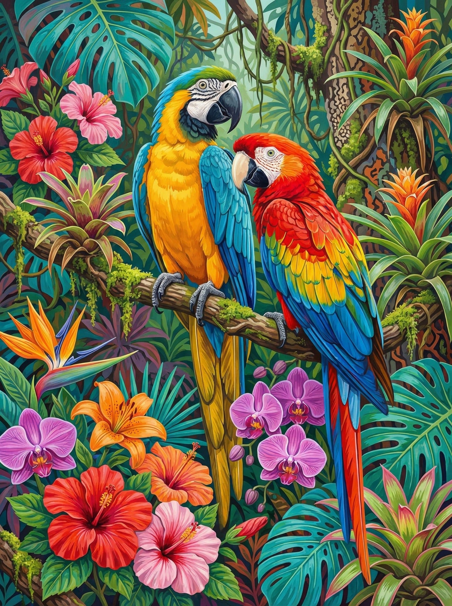 Tropical Macaw Harmony (80 Colors)