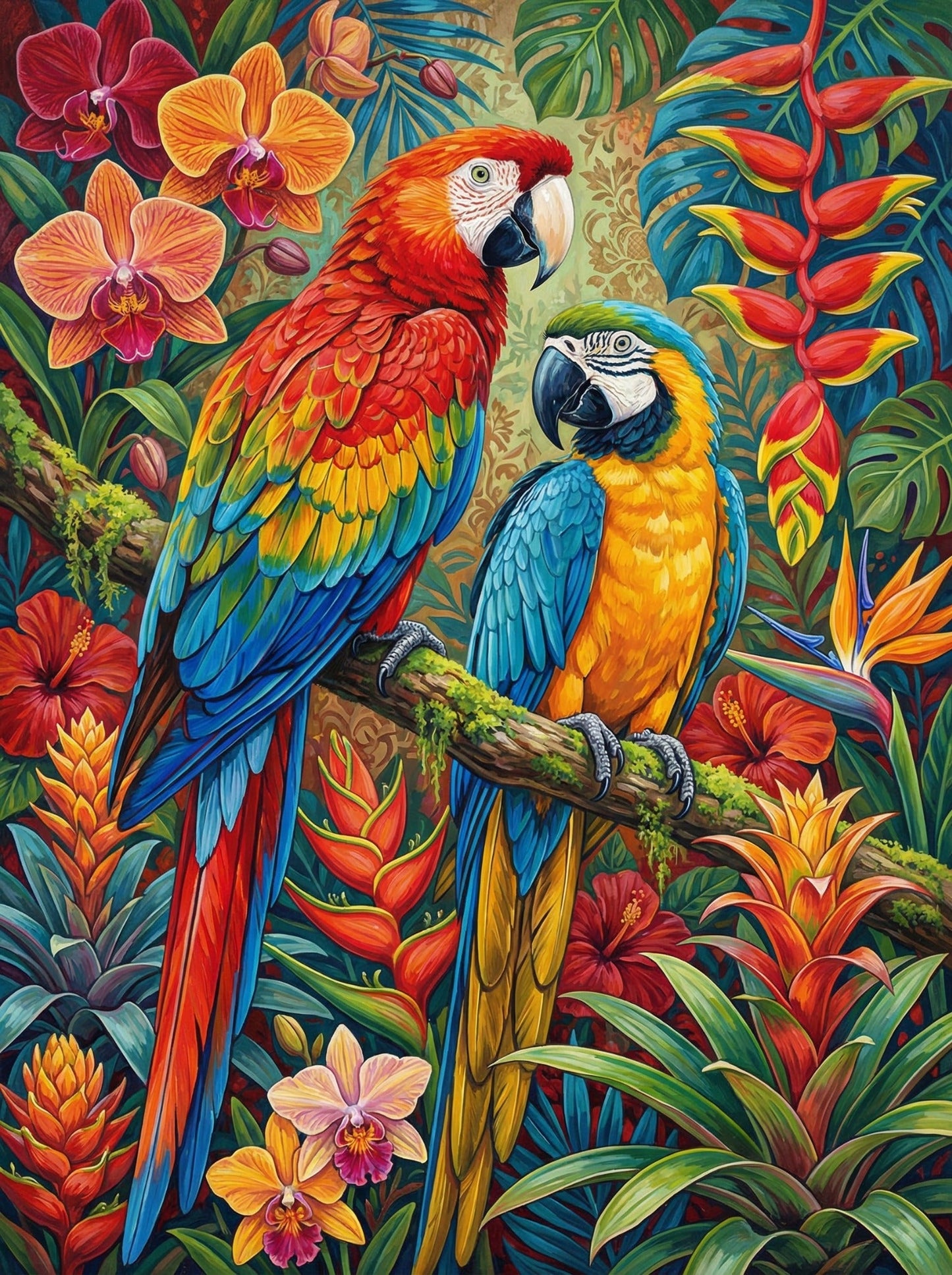 Scarlet Macaw Romance (80 Colors)