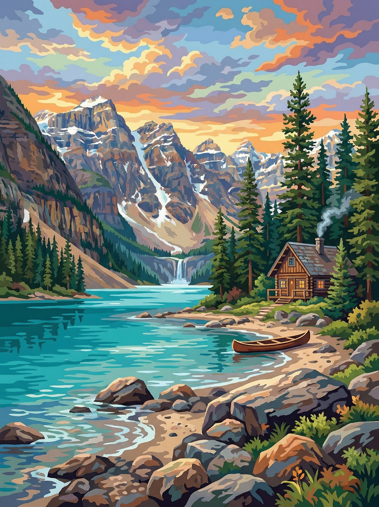 Turquoise Lake Cabin Escape (80 Colors)