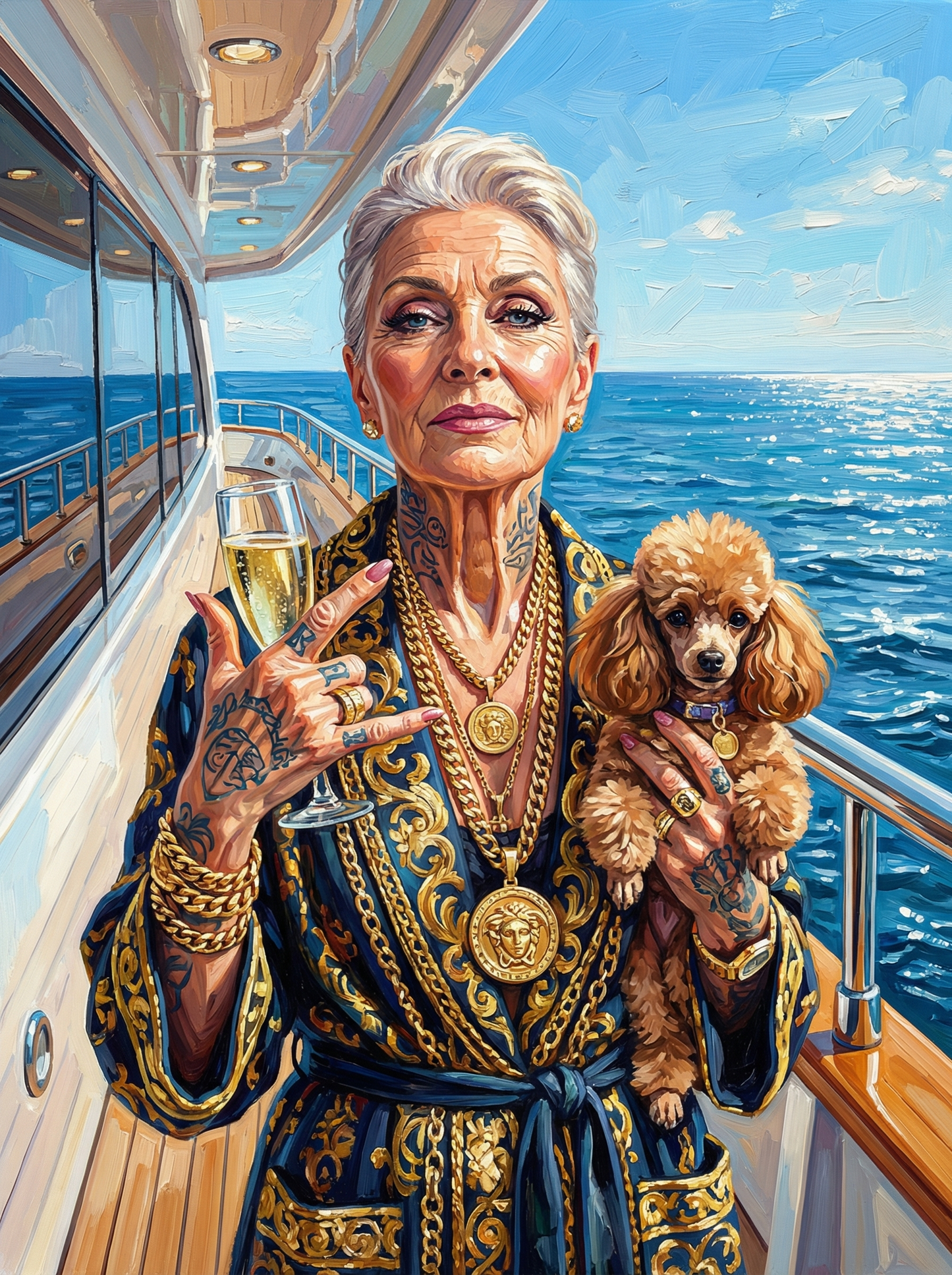 Luxury Yacht Toast Poodle (120 Colors)