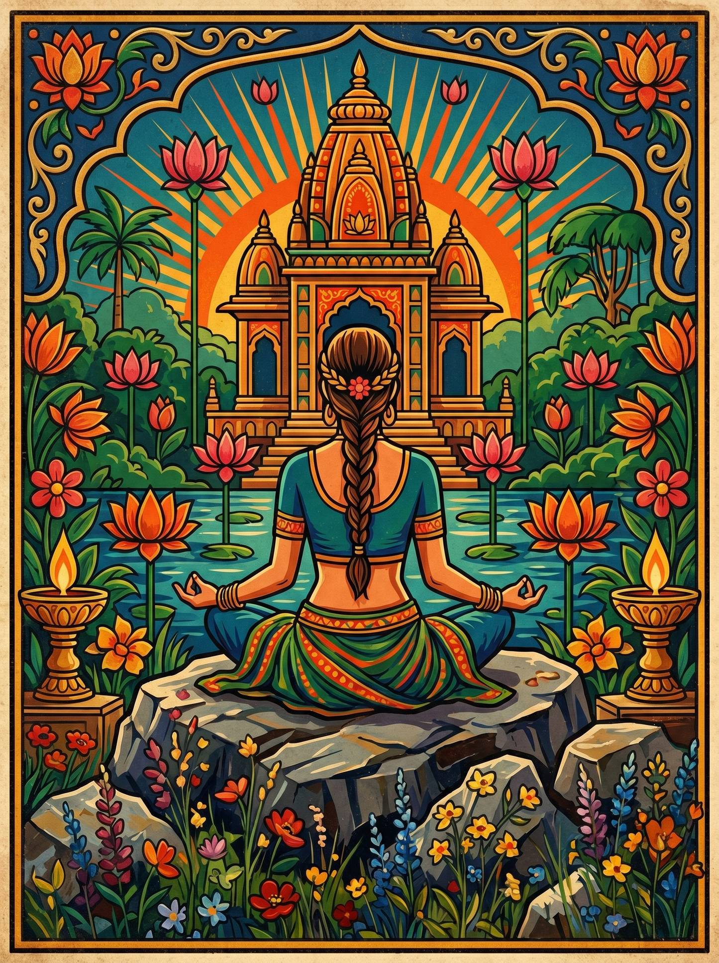 Meditating Lotus Figure (80 Colors)