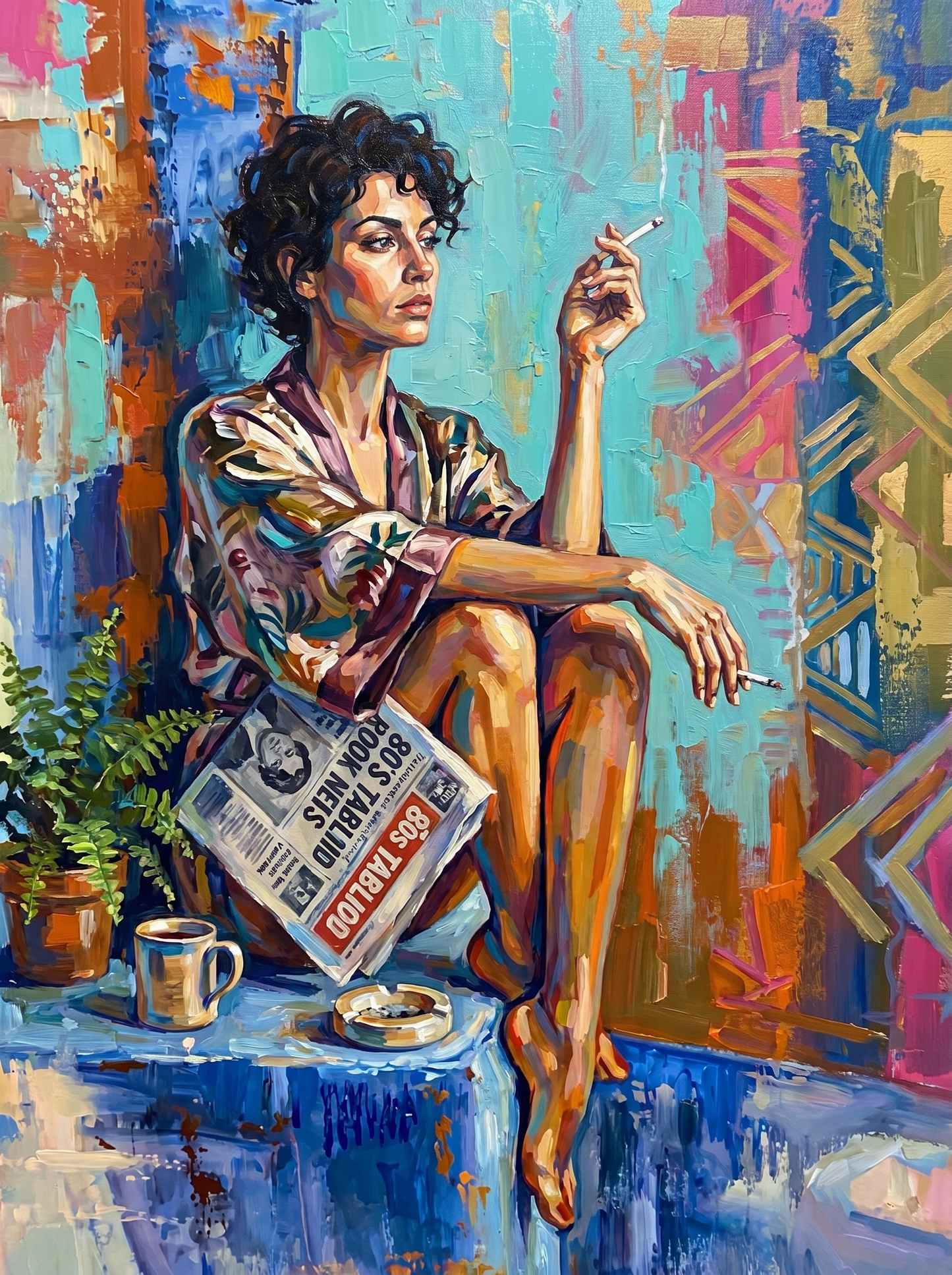 Morning Paper And Coffee (80 Colors)