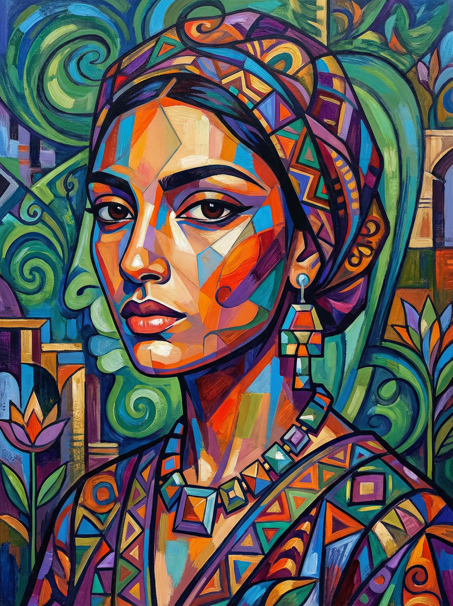 Mosaic Ethnic Woman (120 Colors)