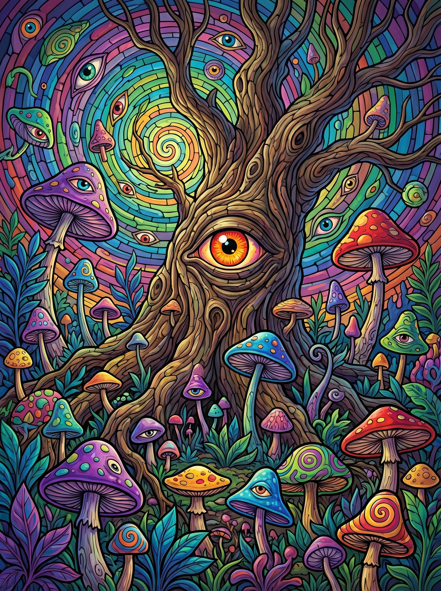 Mystical Tree Mushrooms (80 Colors)