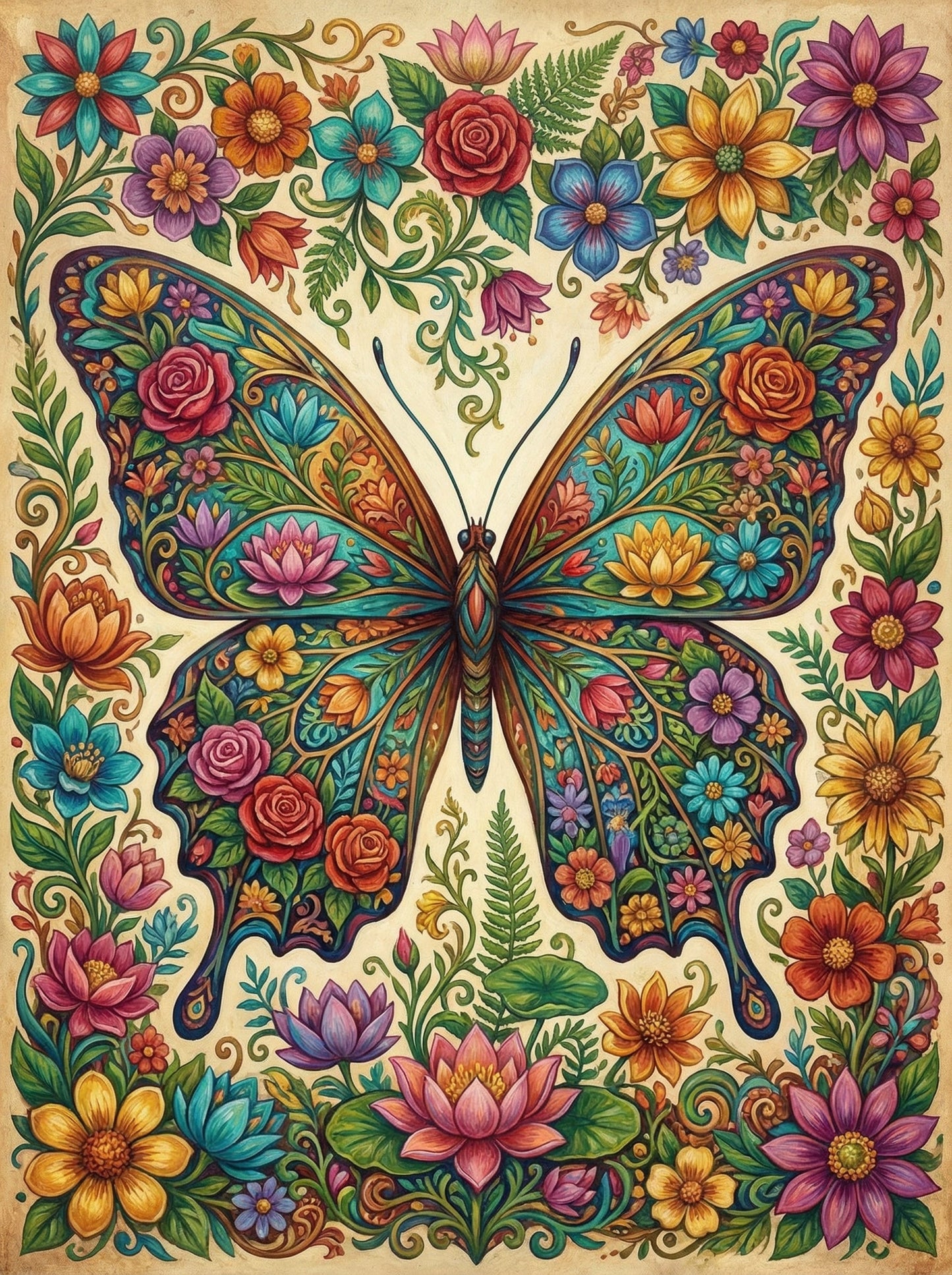 Floral Butterfly Garden (120 Colors)