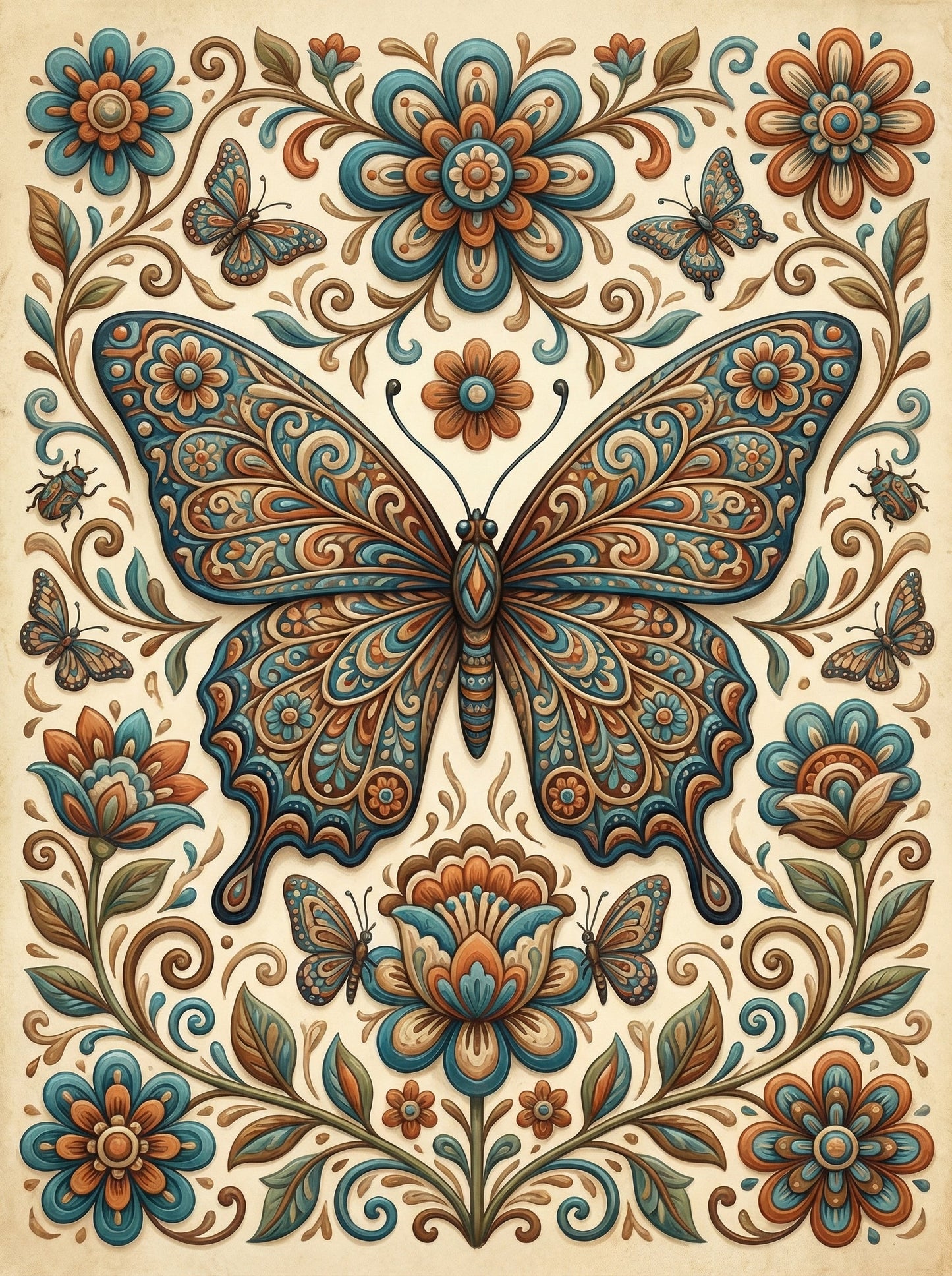 Ornate Butterfly Garden (120 Colors)