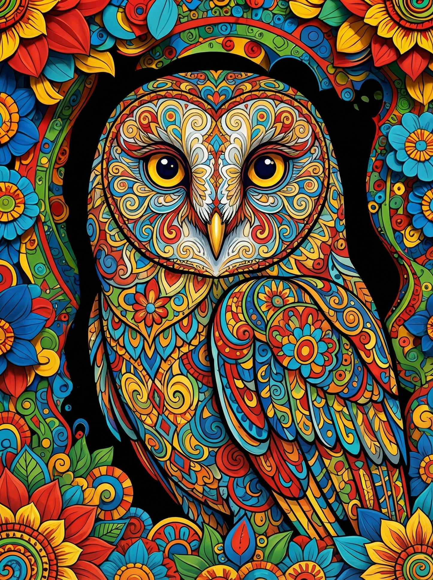 Mandala Owl (120 Colors)