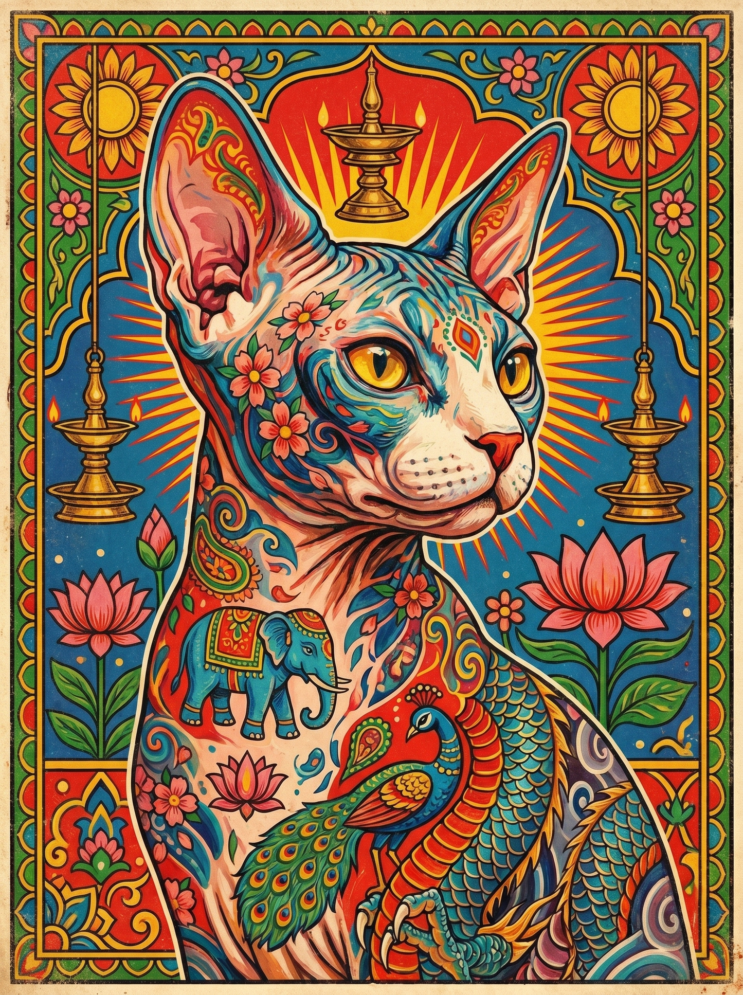 Ornate Sphynx Cat (120 Colors)