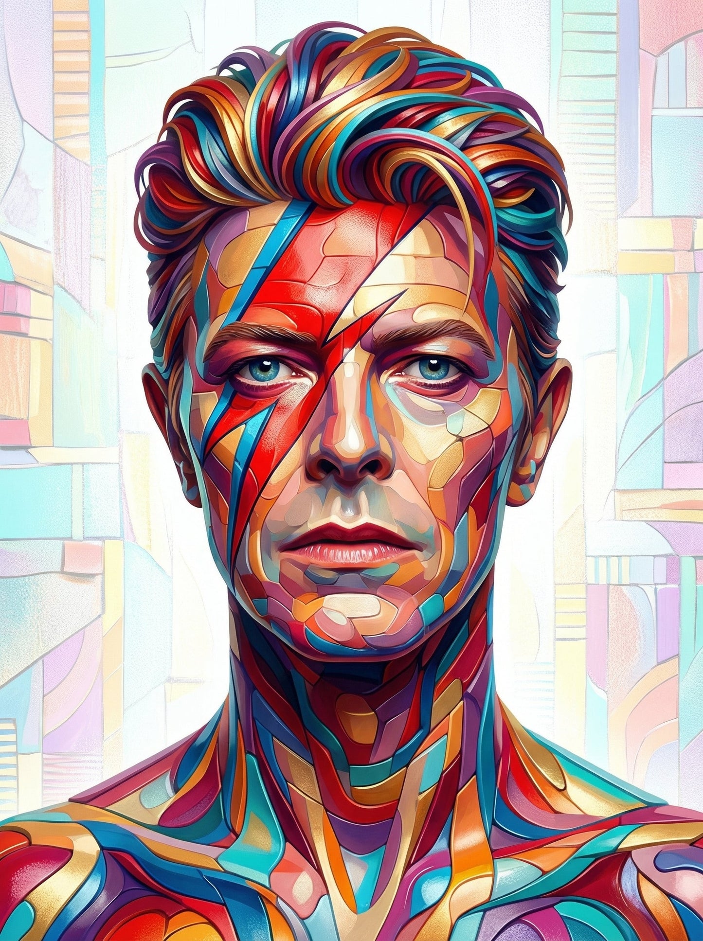 Pastel Geometric Portrait (120 Colors)