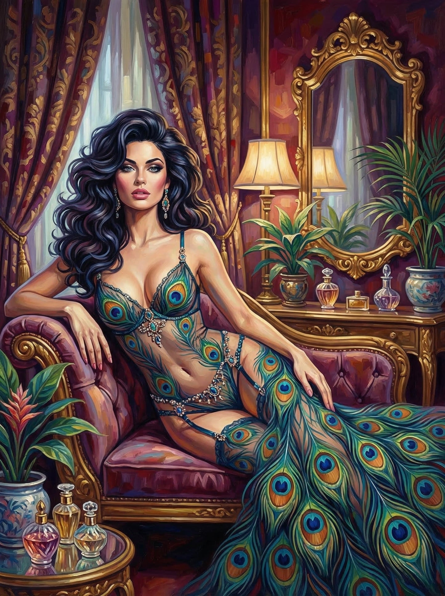 Peacock Elegance Palace Room (80 Colors)