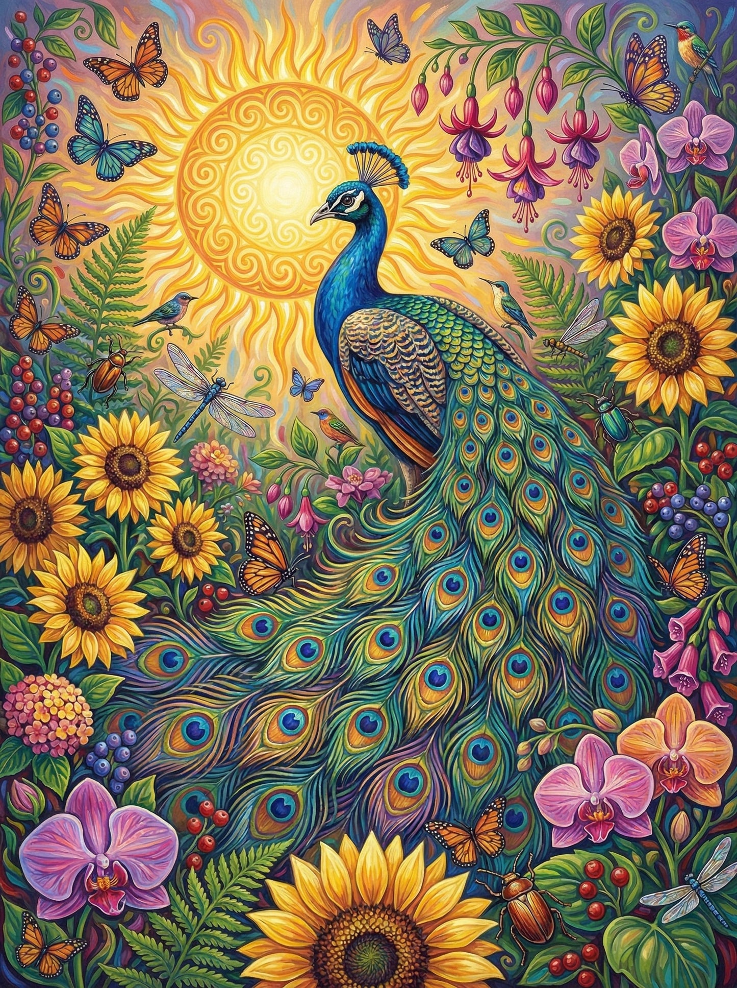 Peacock Garden Paradise (120 Colors)