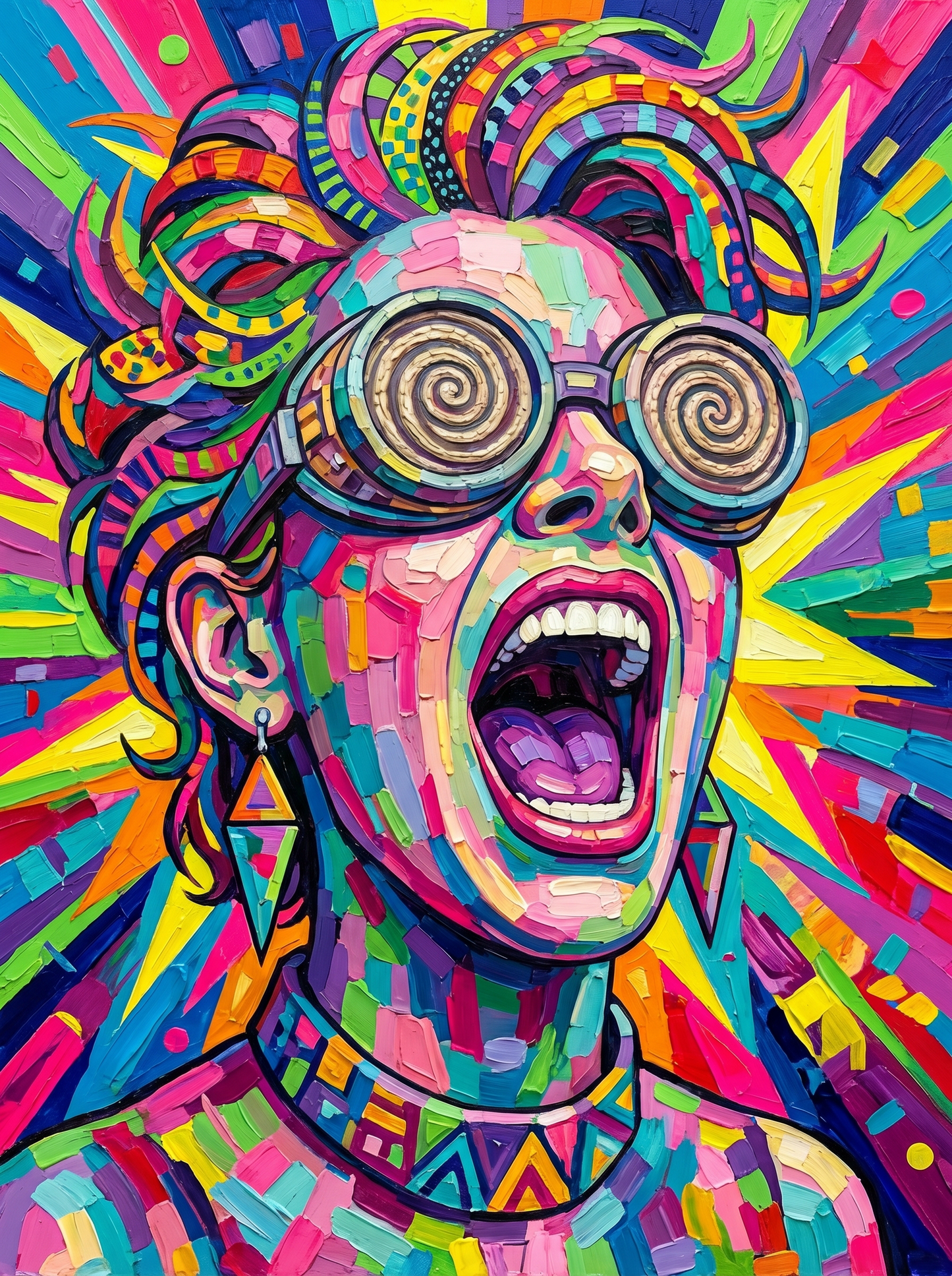 Psychedelic Spiral Glasses Scream (80 Colors)