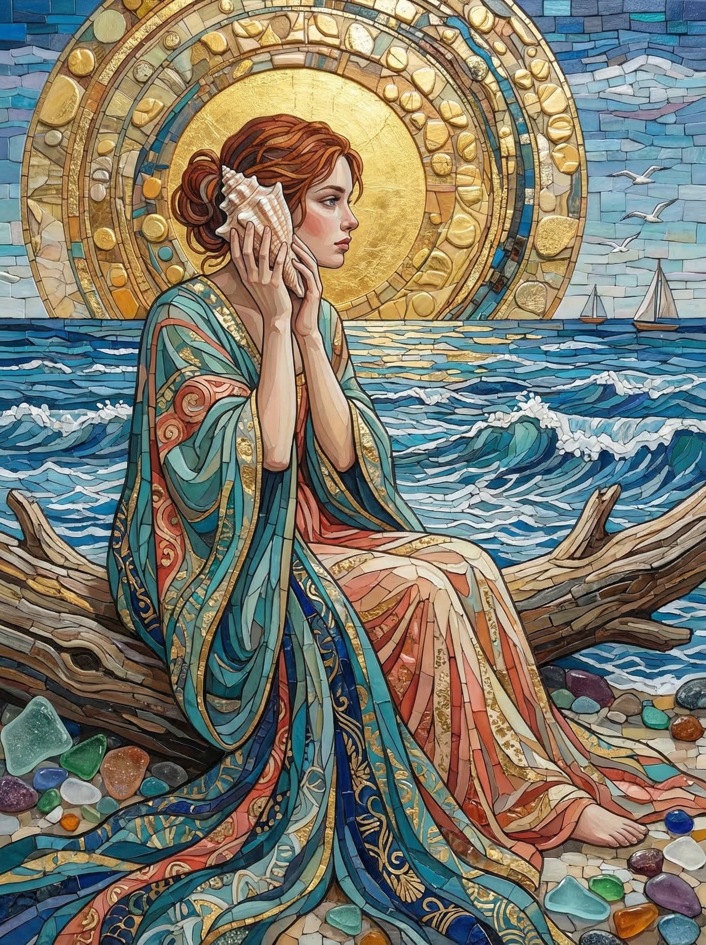 Seaside Maiden Golden Halo (80 Colors)