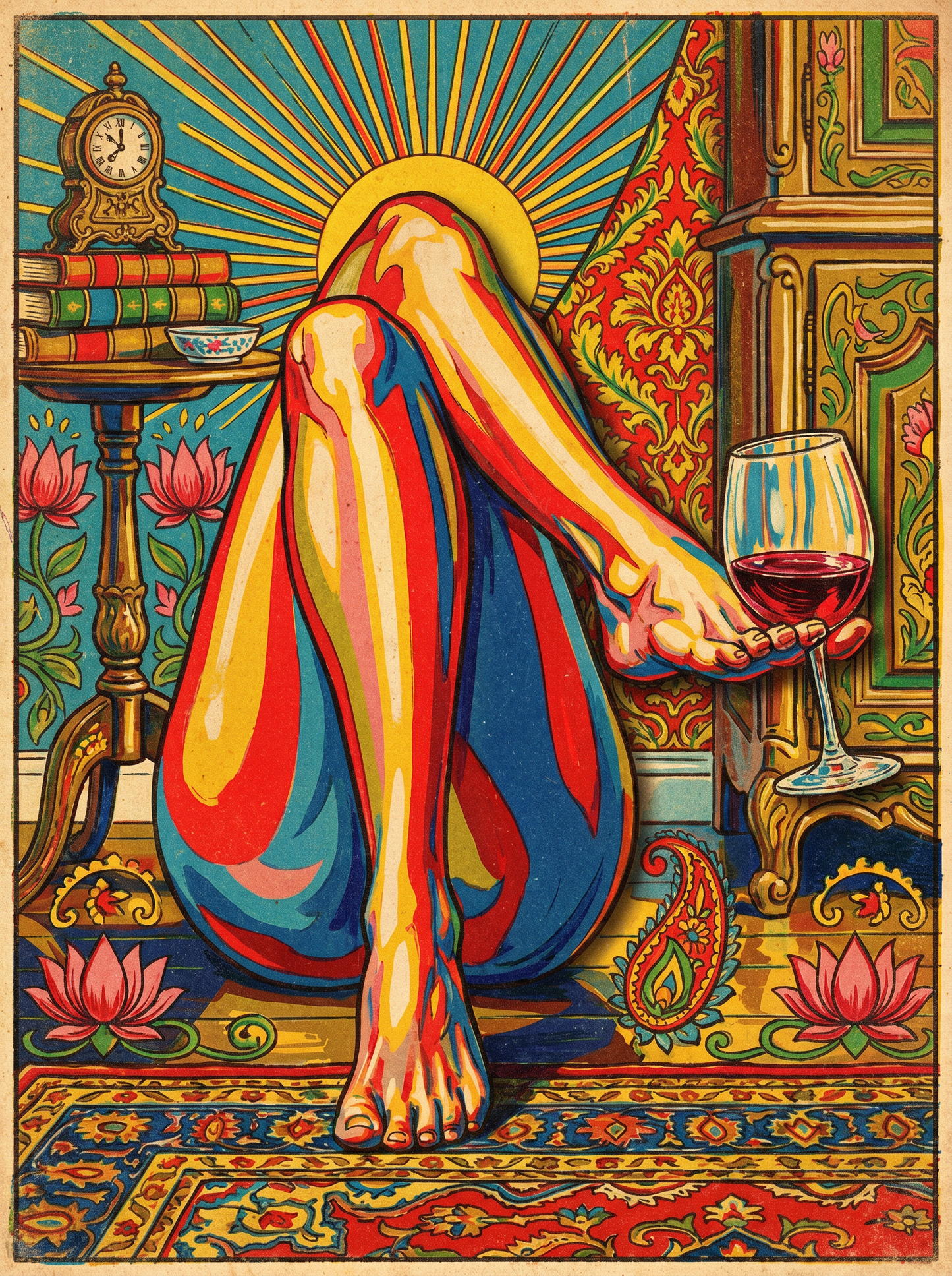Seated Woman Wine (80 Colors)