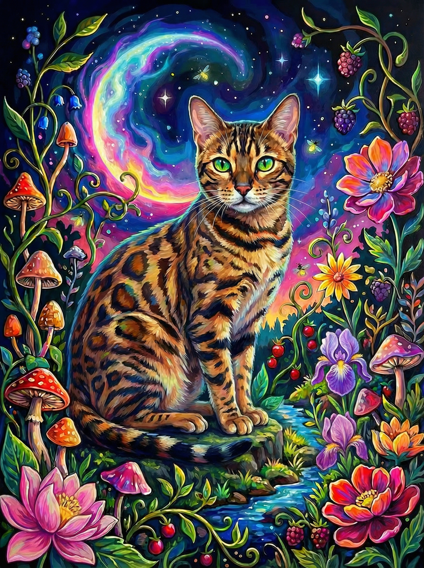 Siamese Cat Cosmic Garden (80 Colors)