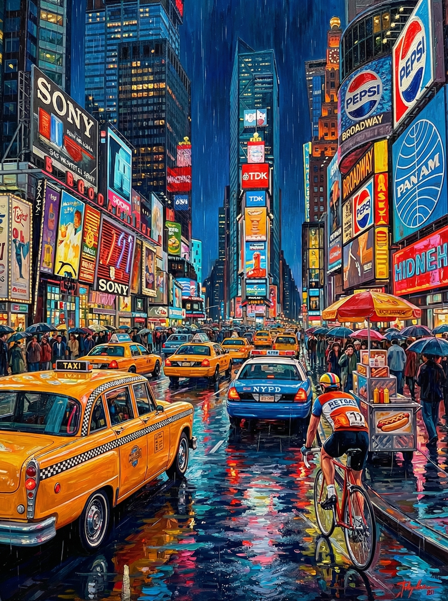 Times Square Rainy Night (80 Colors)