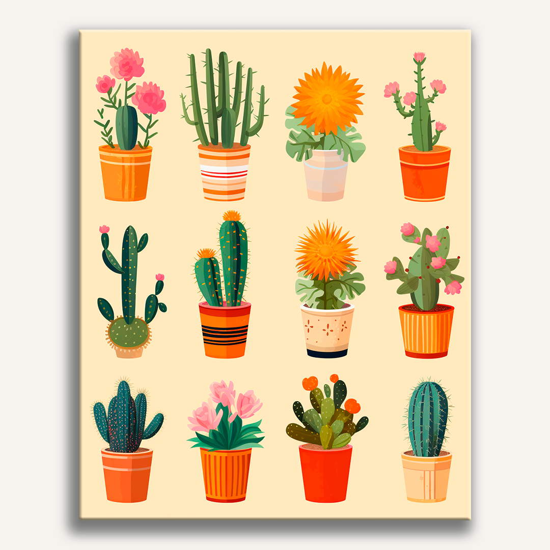 Cacti Collection Paint by Numbers Kits