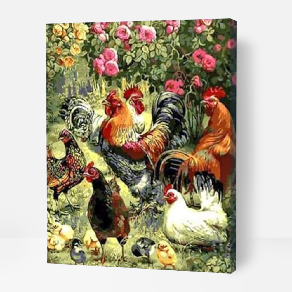 Order Amongst The Chickens Paint by Numbers Kits Australia