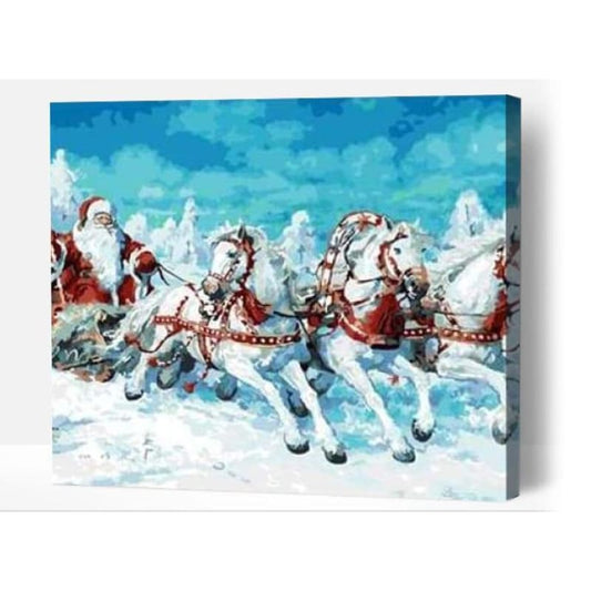 Santa's Horses - Paint By Numbers Cities