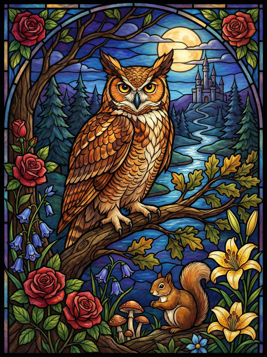 Moonlit Forest Owl (120 Colors)