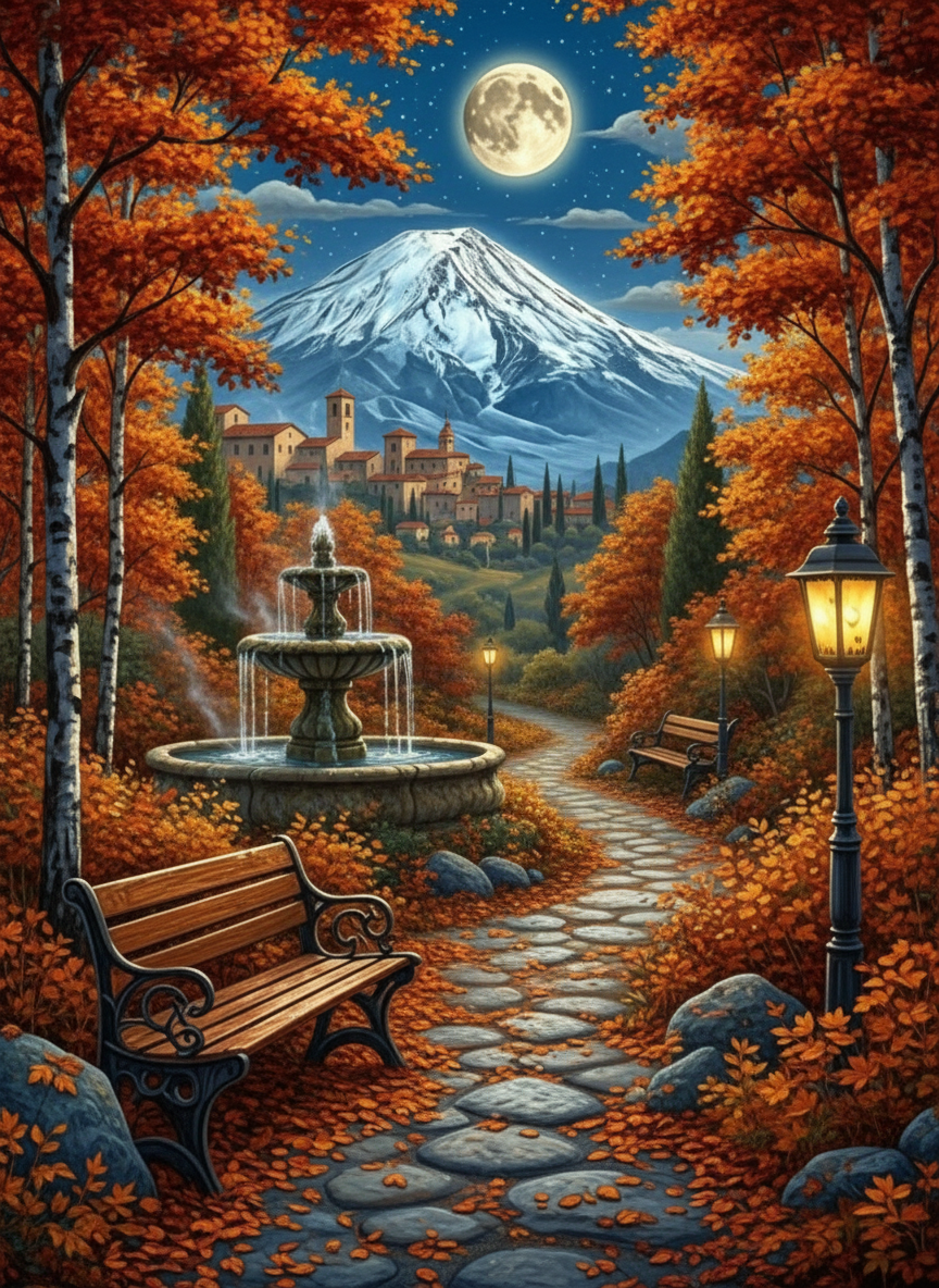 Moonlit Fountain (120 Colors)
