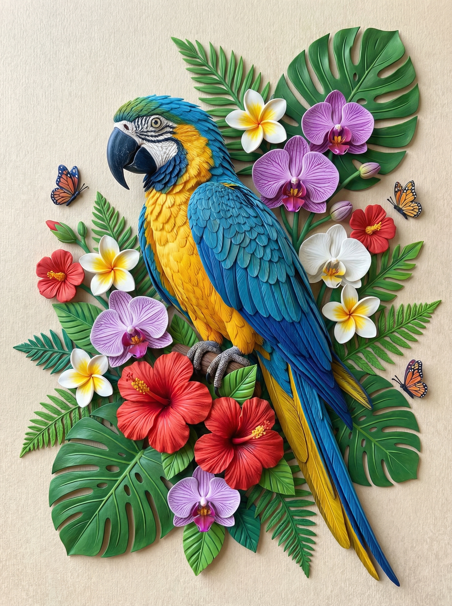 Tropical Macaw Bloom (120 Colors)