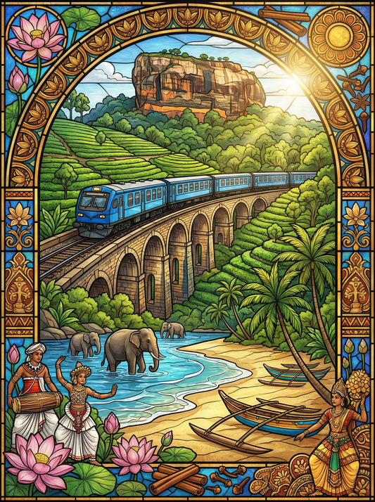 Sri Lanka Train Elephant Bridge (120 Colors)