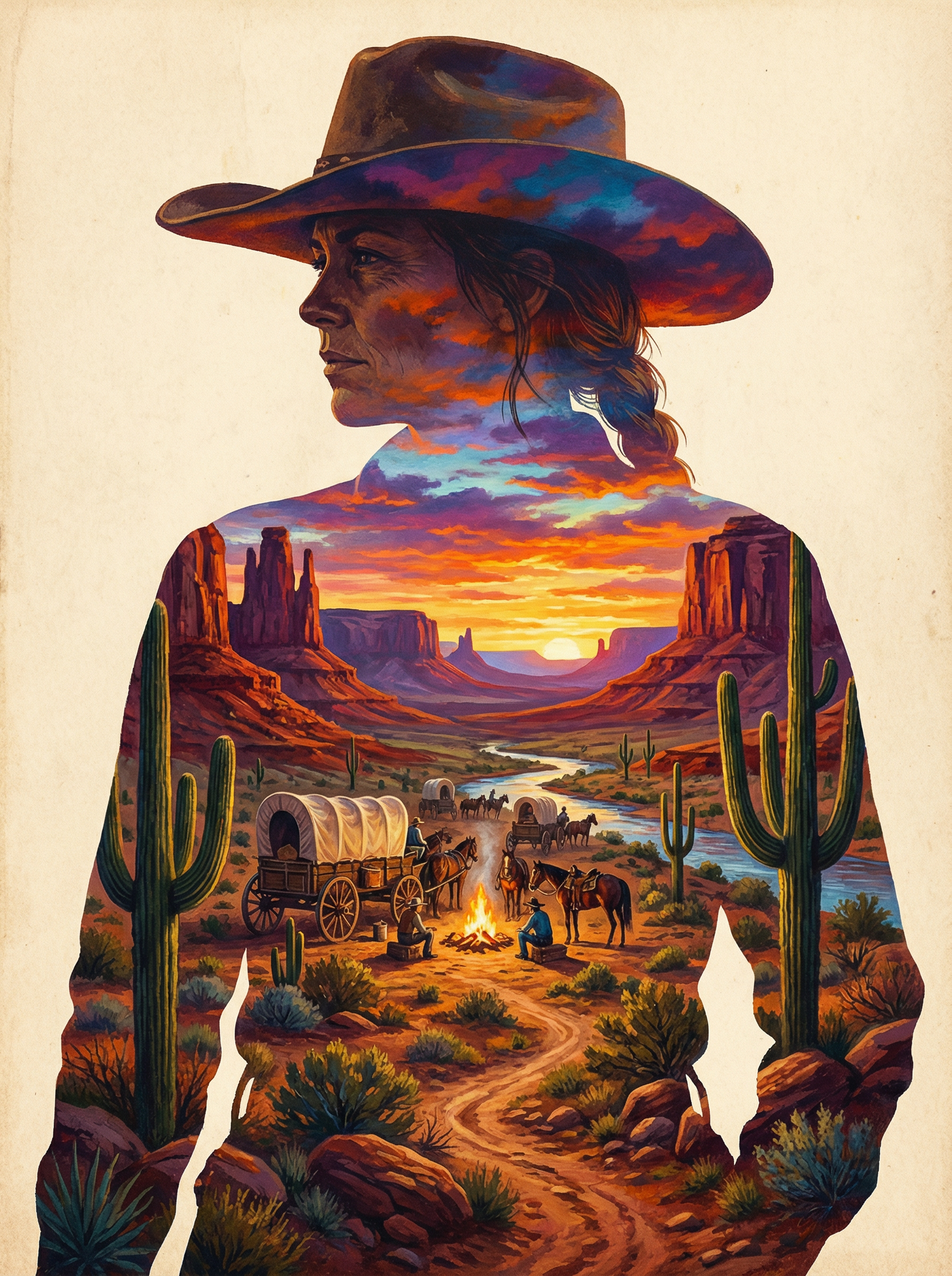 Frontier Sunset Rider (80 Colors)