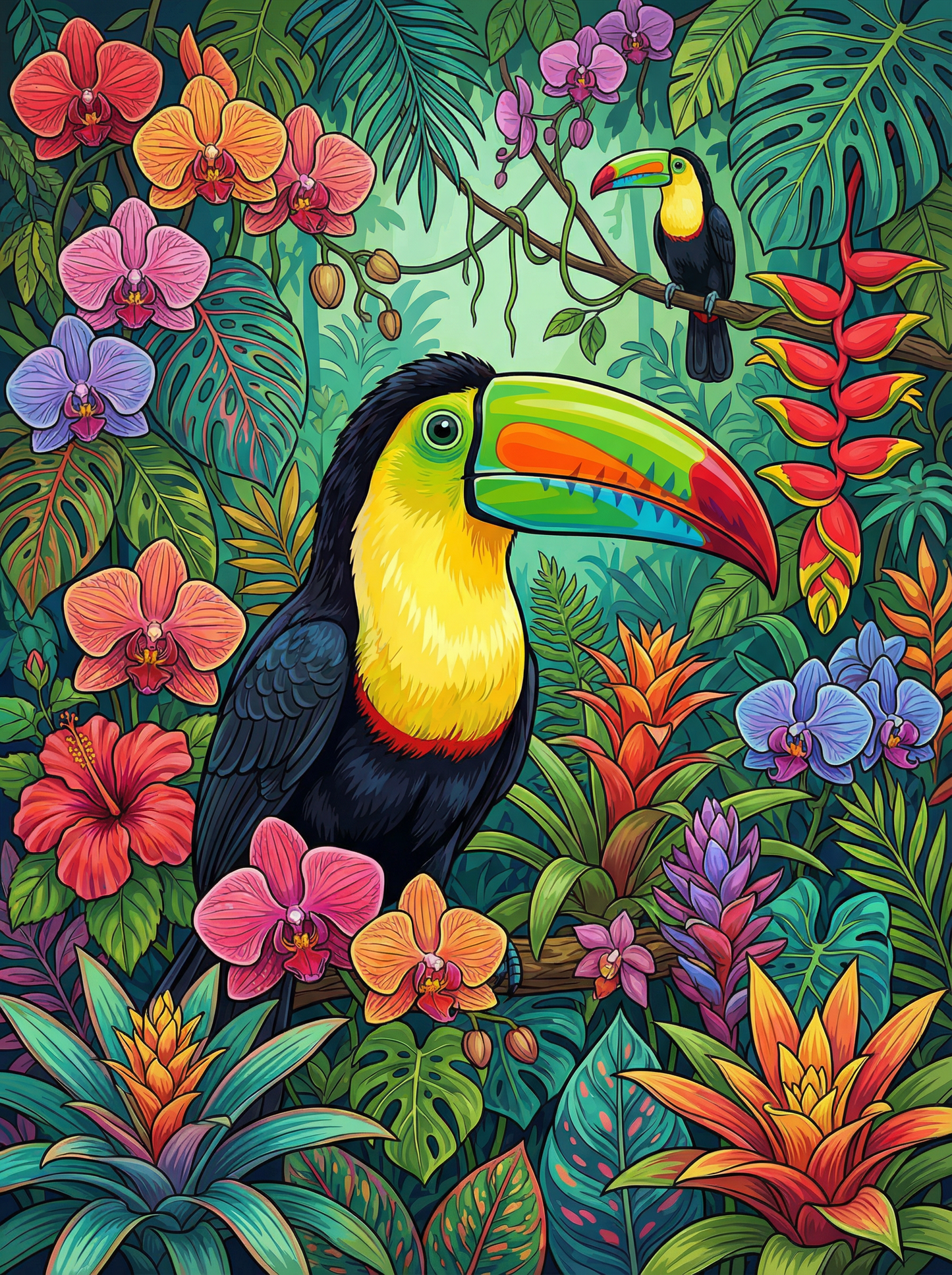 Tropical Jungle Toucan (80 Colors)