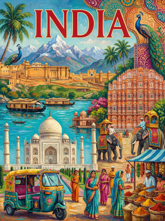 India Cultural Tapestry (80 Colors)