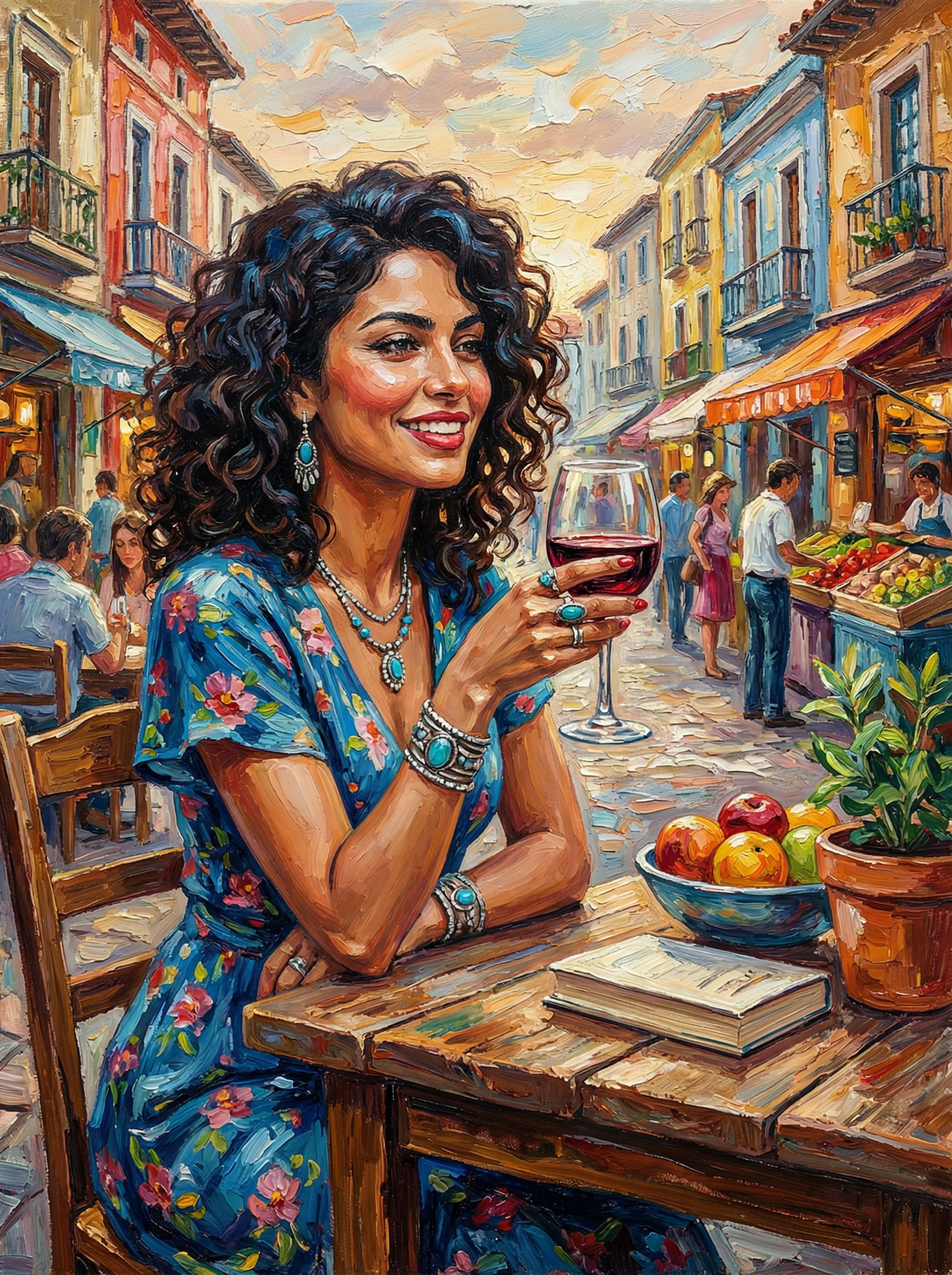Mediterranean Wine Street (120 Colors)
