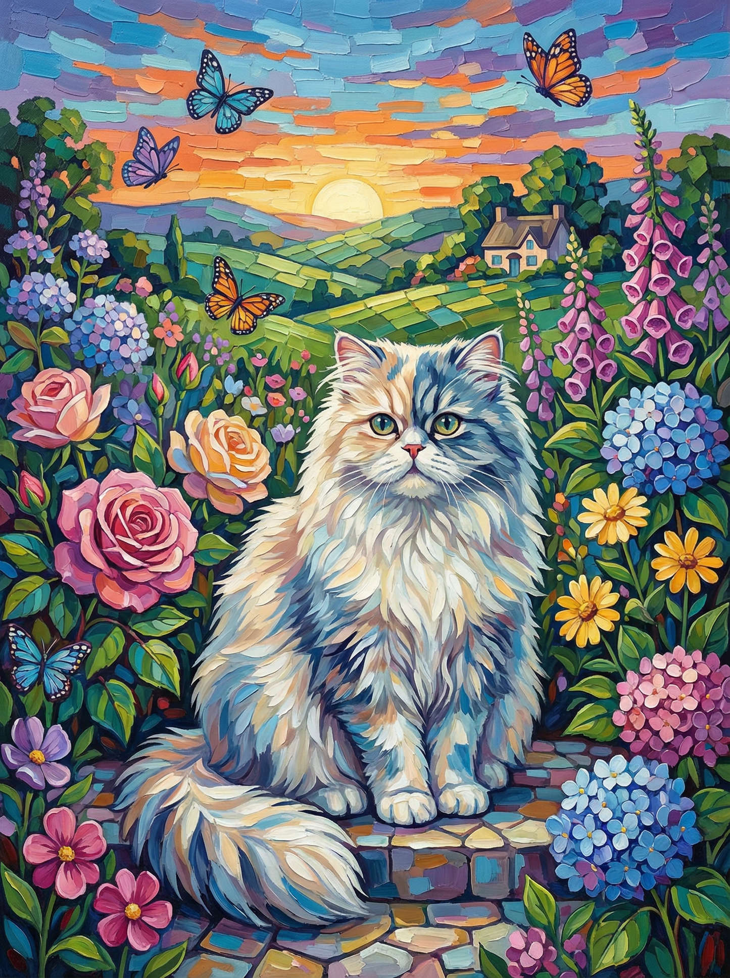 Butterfly Meadow Cat (120 Colors)