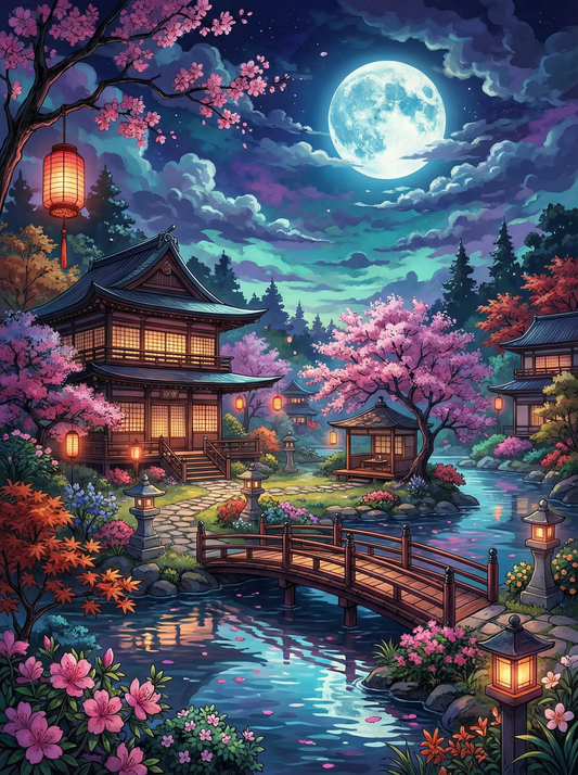 Moonlit Japanese Garden (80 Colors)