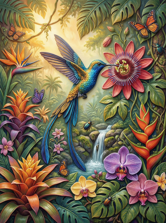 Tropical Hummingbird Garden (80 Colors)