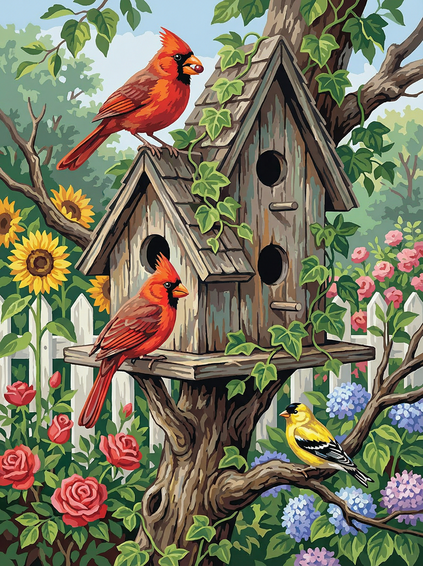 Garden Bird Haven (80 Colors)