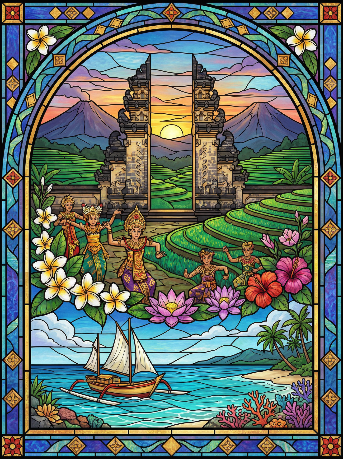 Balinese Temple Dancers (80 Colors)