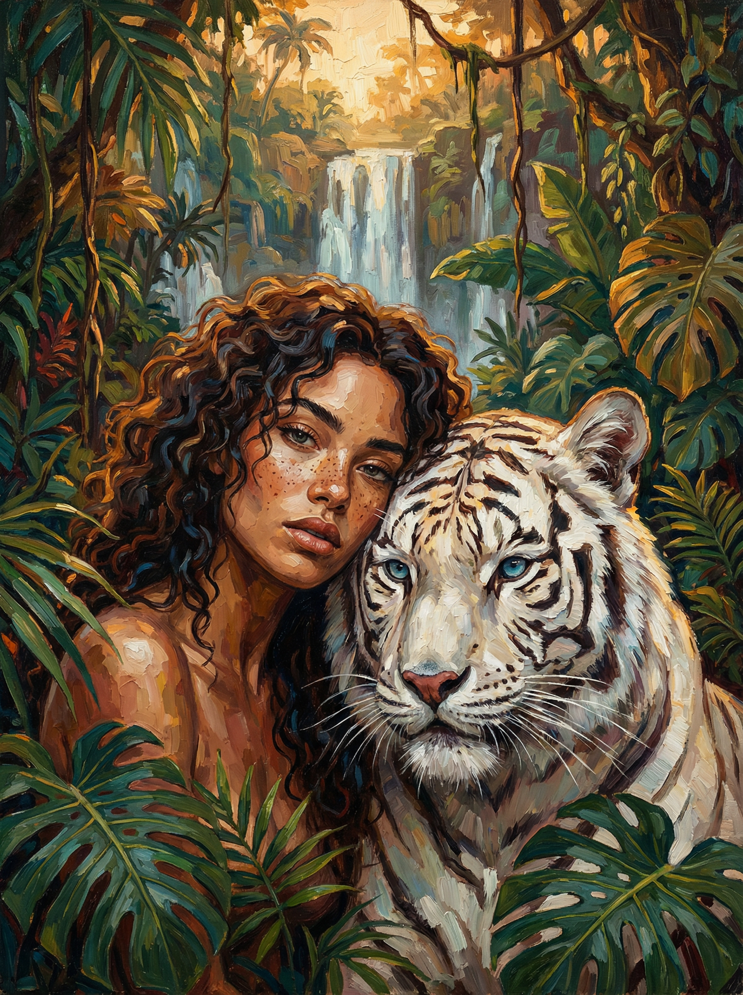 White Tiger of the Emerald Falls (120 Colors)