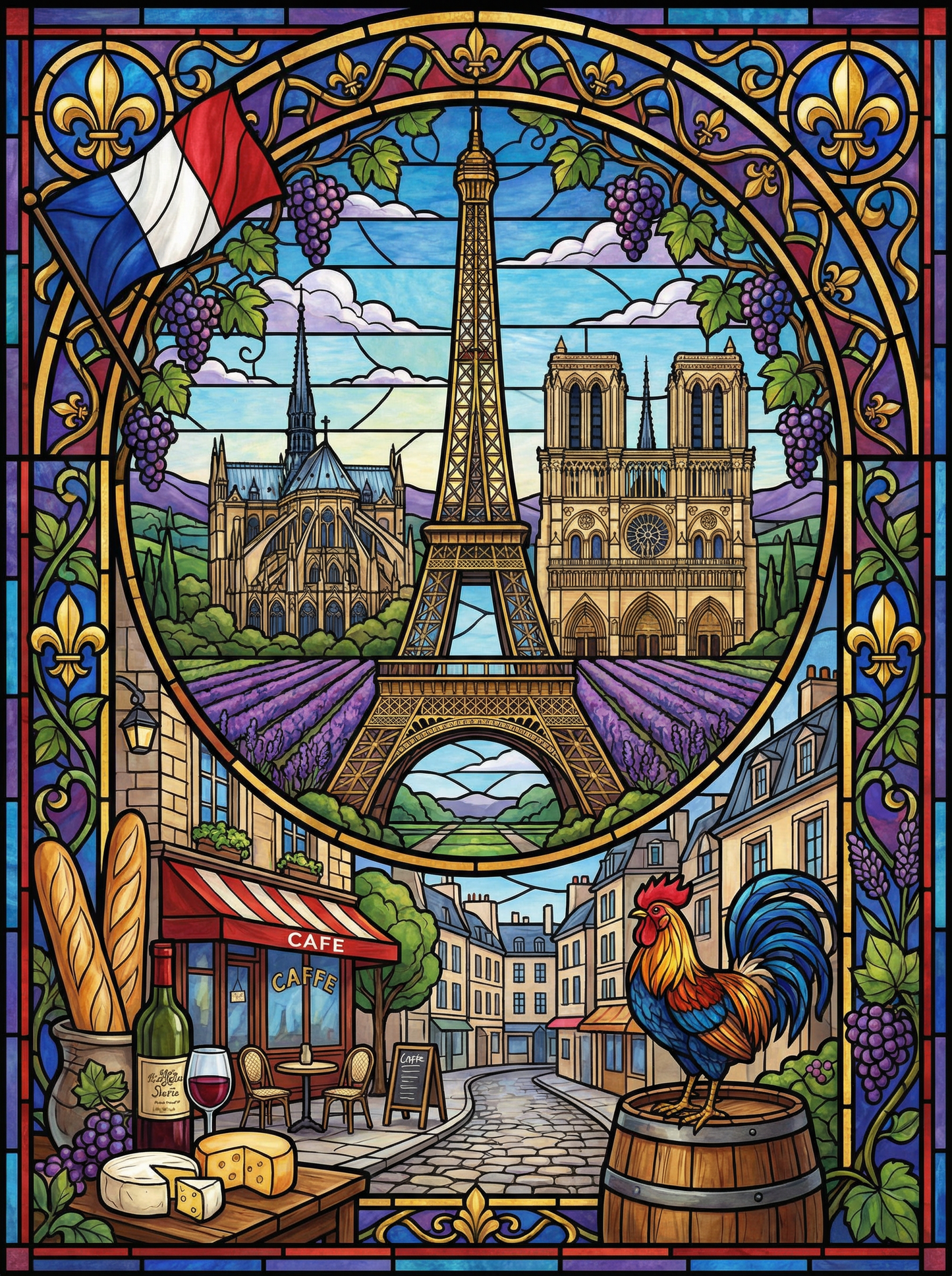 Paris Morning Rooster (120 Colors)