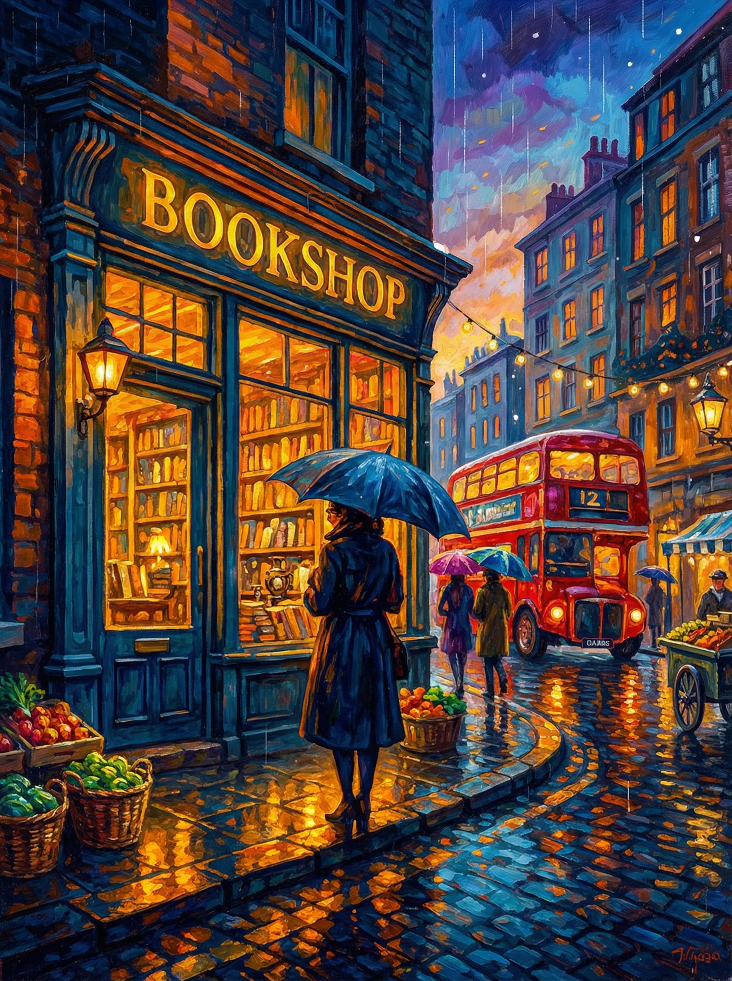 Rainy London Bookshop (80 Colors)